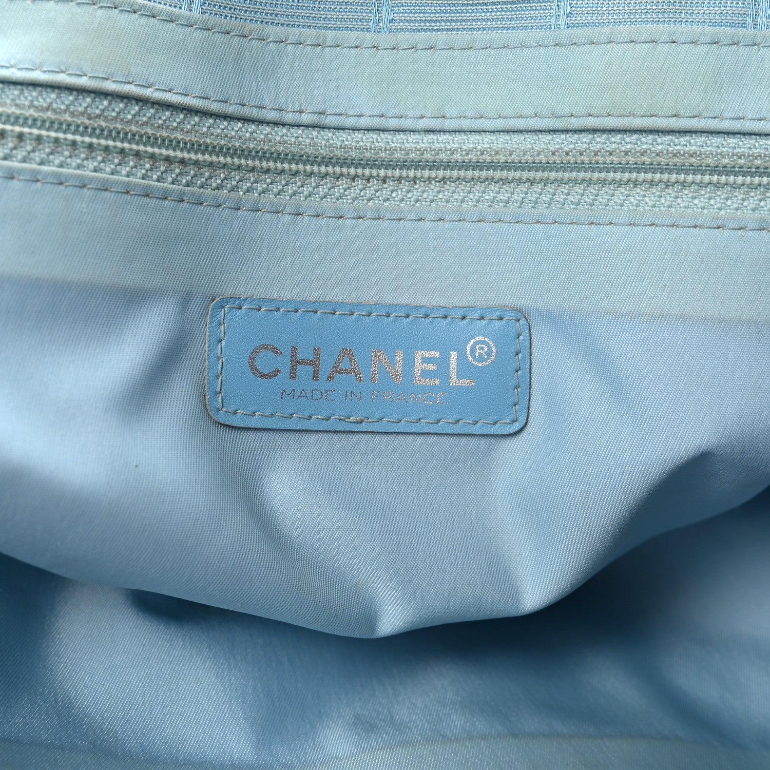 Chanel Nylon Travel Large Tote Blue 6 of 10