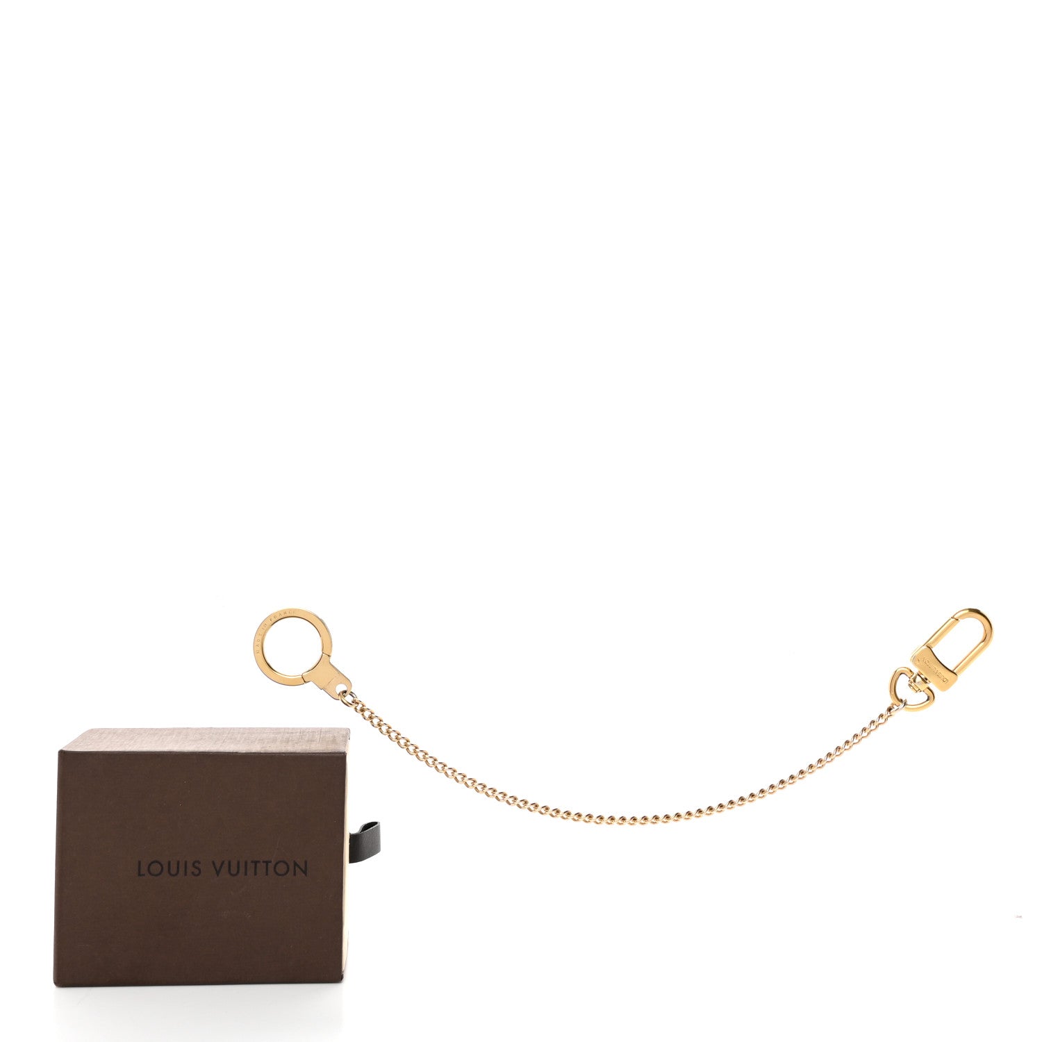 Louis Vuitton Metal Pochette Extender Key Ring Chain Gold 4 of 4