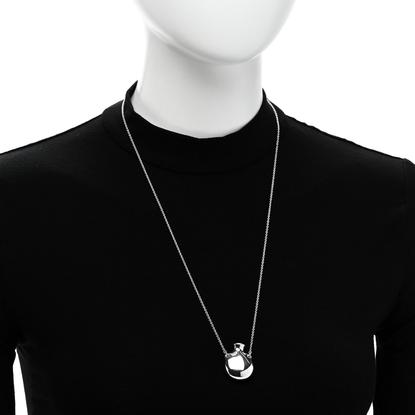 Sterling Silver Small Elsa Peretti Bottle Pendant Necklace