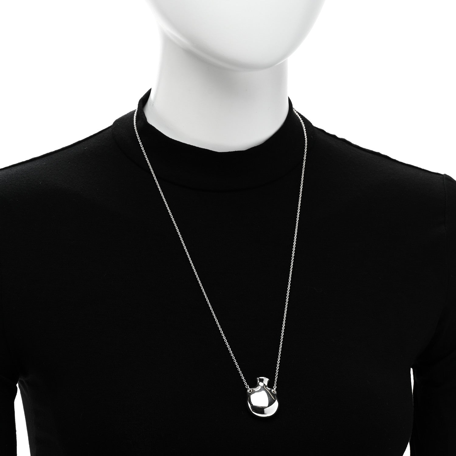 Tiffany Sterling Silver Small Elsa Peretti Bottle Pendant Necklace 2 of 6