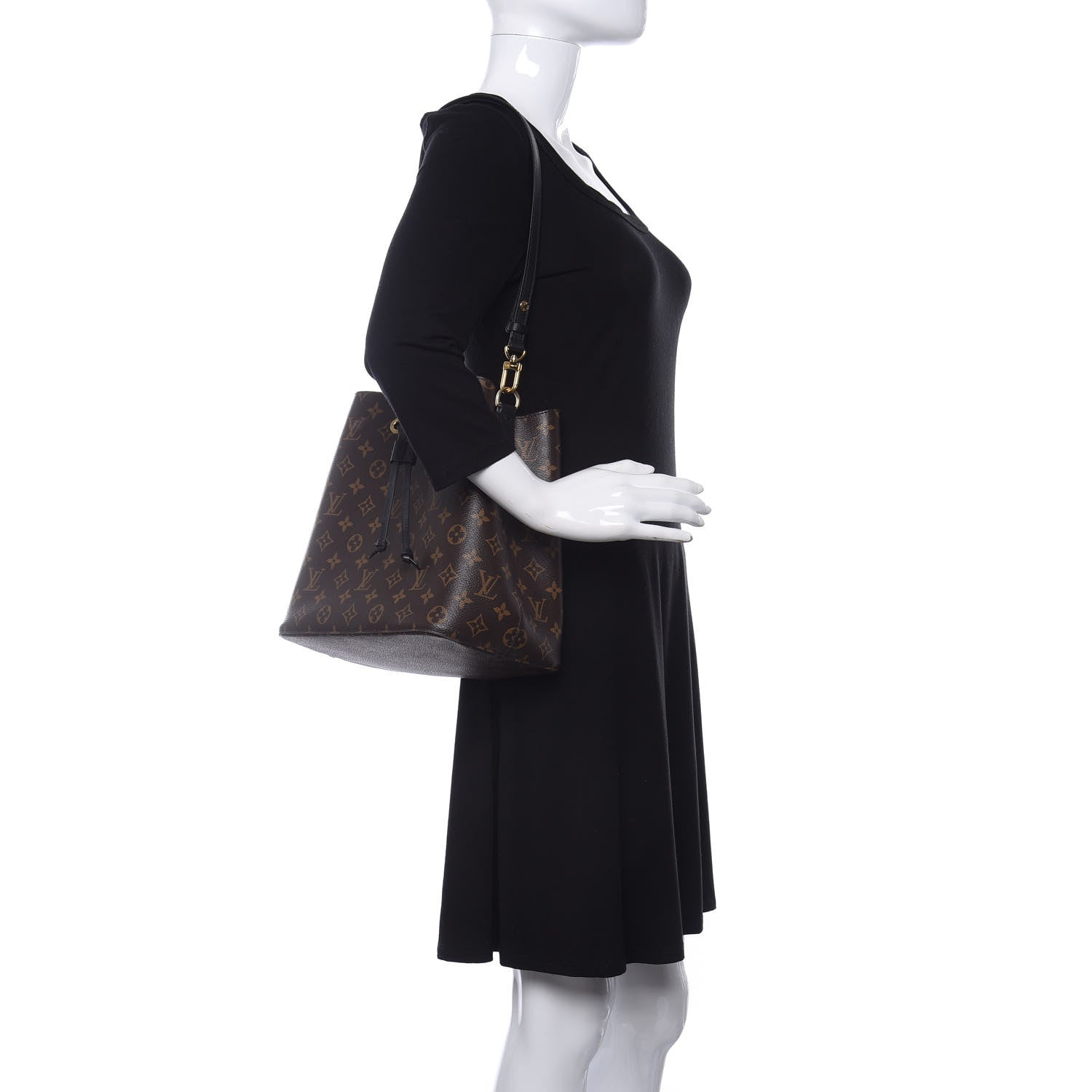 Louis Vuitton Monogram Neonoe MM Black 2 of 10