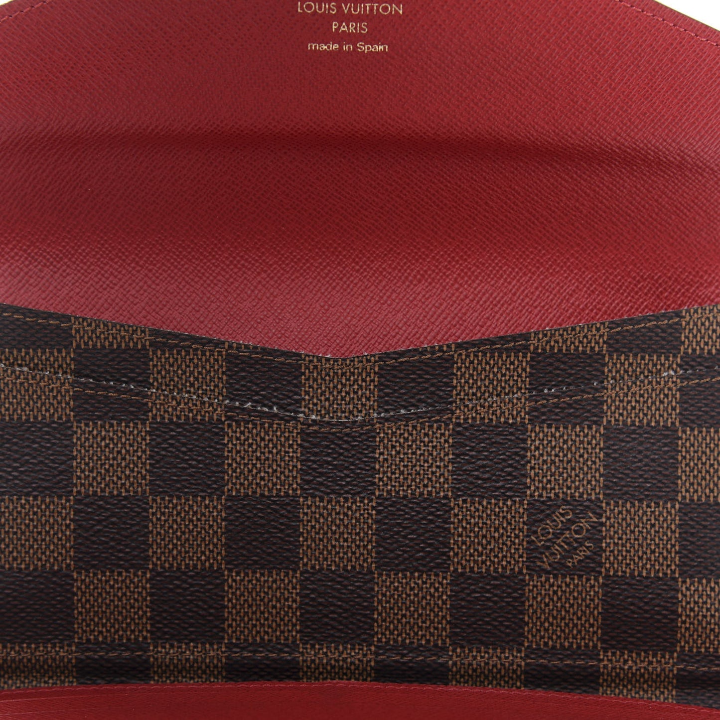 Damier Ebene Josephine Wallet Red