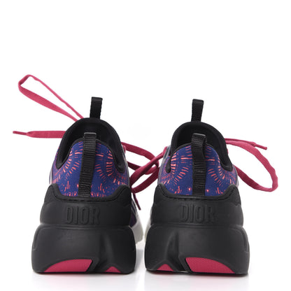 Christian Dior Technical Fabric Rubber Womens Fireworks D-Connect Sneakers 36 Deep Blue Pink 6 of 9