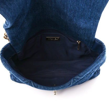 Chanel Denim Quilted Large Chanel 19 Flap Blue 5 of 11