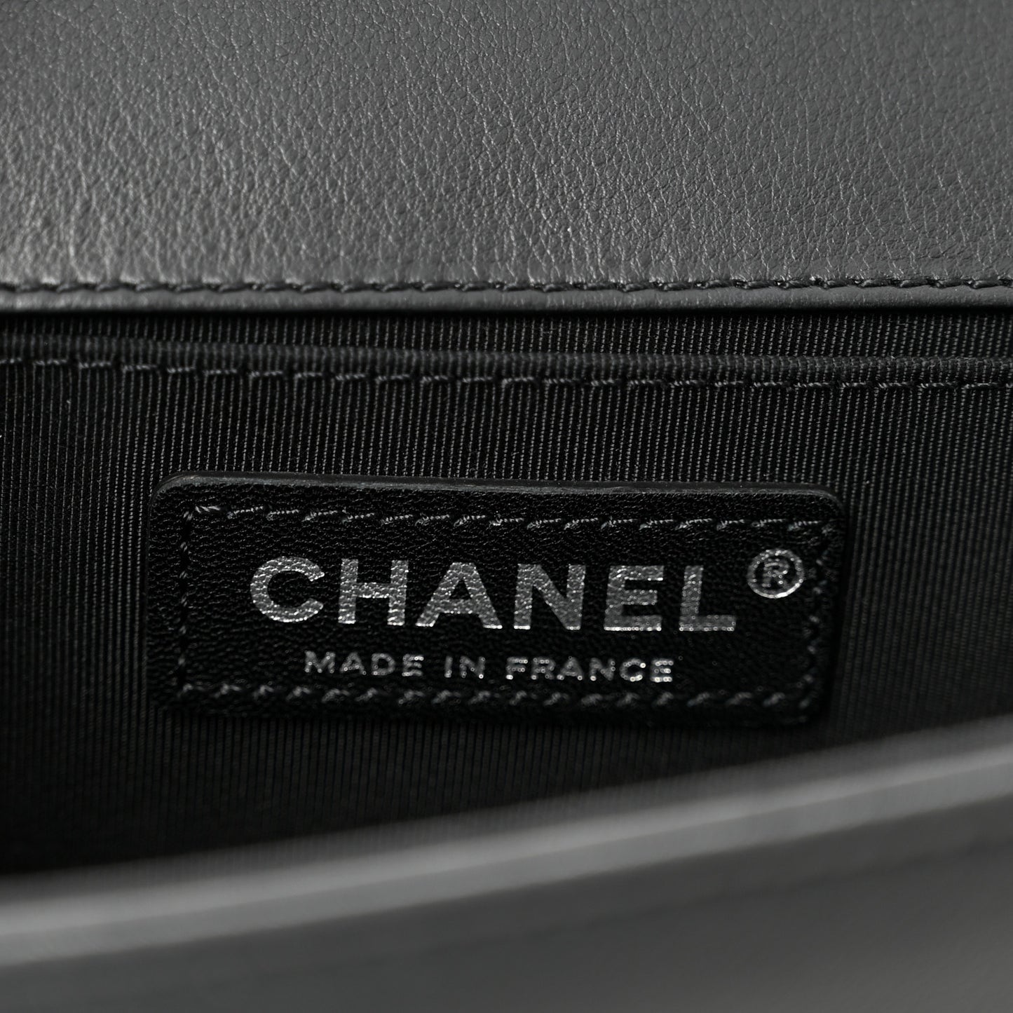 Lambskin Chevron Quilted Medium Boy Flap Black