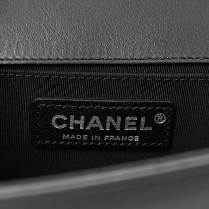 Chanel Lambskin Chevron Quilted Medium Boy Flap Black 6 of 10