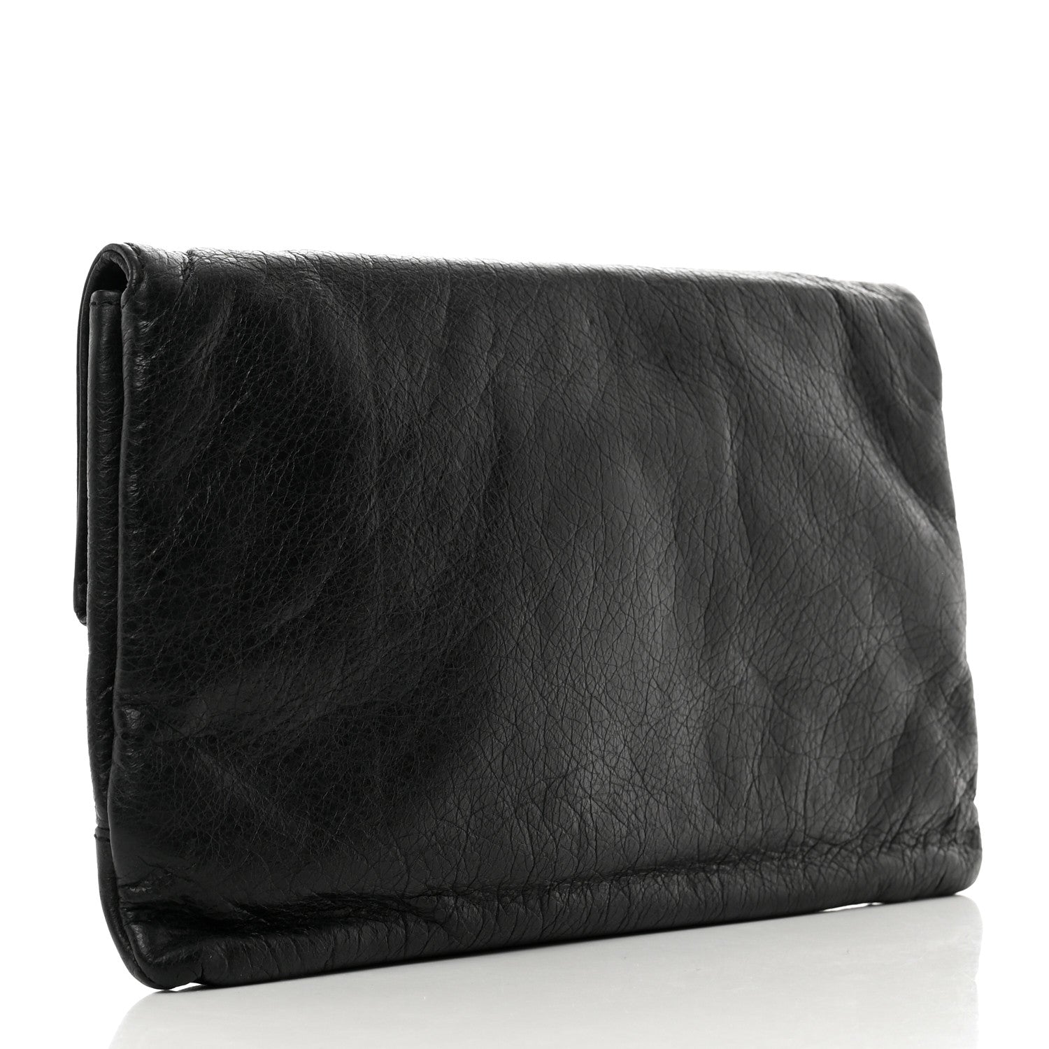 Balenciaga Agneau Giant 12 Rose Gold Hardware Envelope Clutch Black 3 of 8