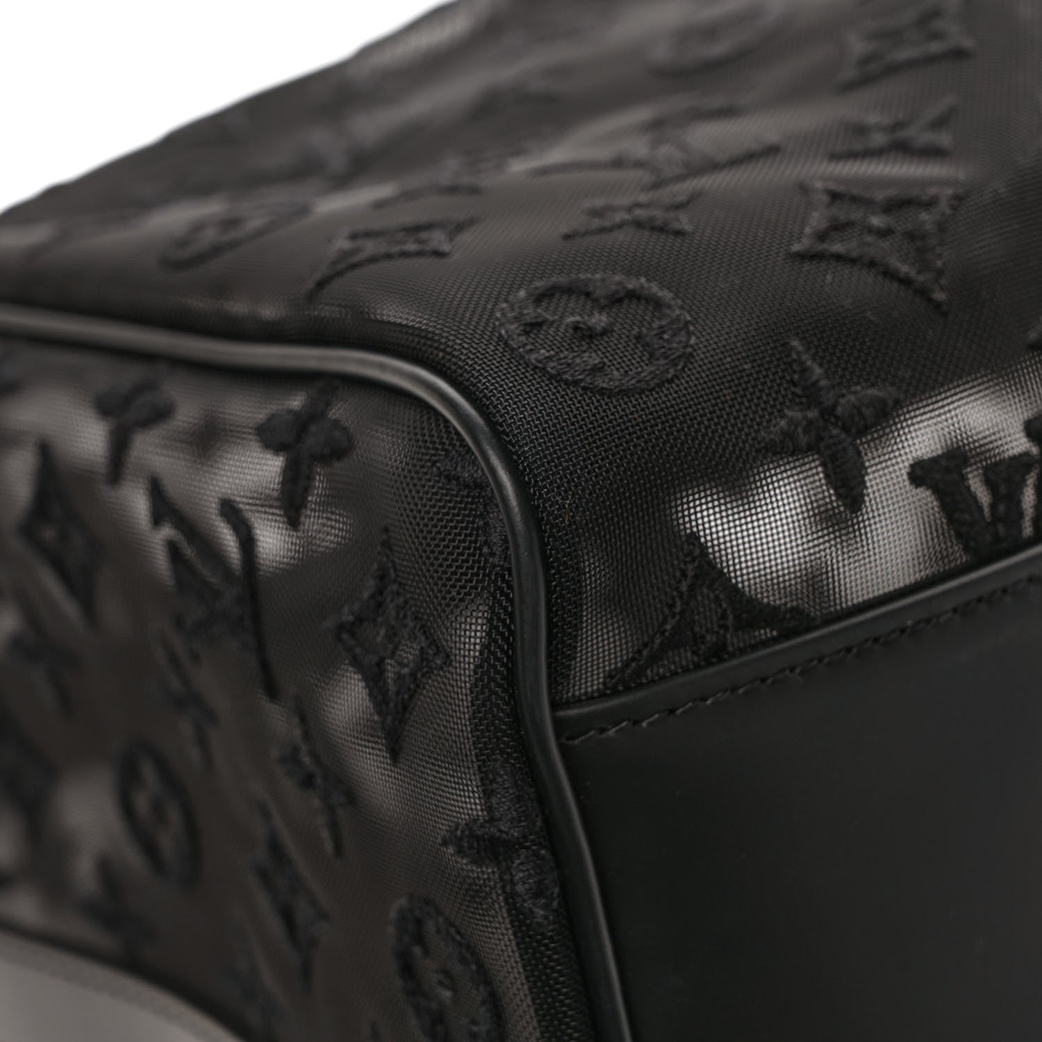 Louis Vuitton Monogram See Through Keepall Bandouliere 50 Black 9 of 11