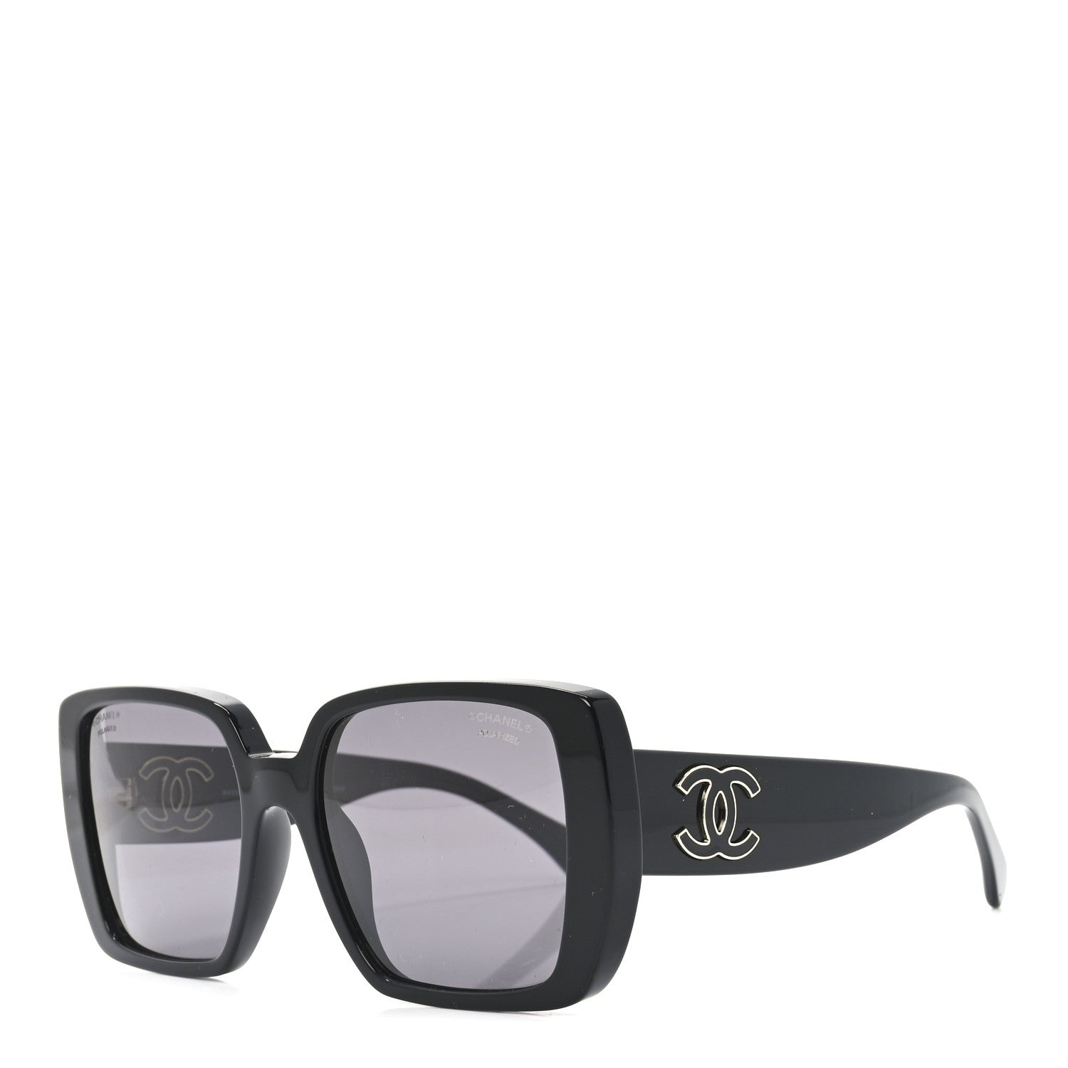 Chanel Acetate CC Square Sunglasses 5541 Black 1 of 7