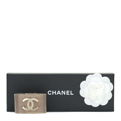 Chanel Metal Mesh CC Bracelet Light Gold 6 of 6