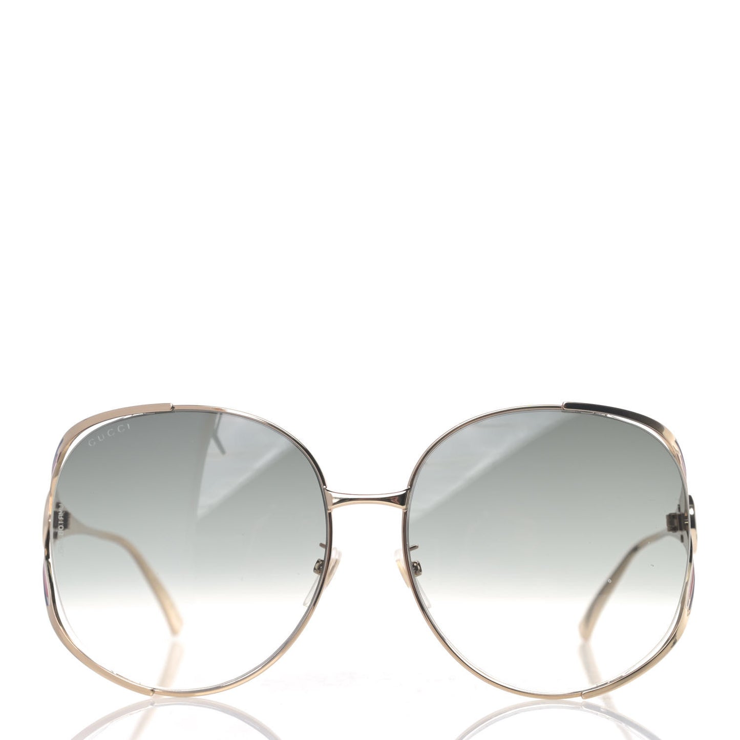 Metal Oversized Round Frame GG0225S Sunglasses Gold