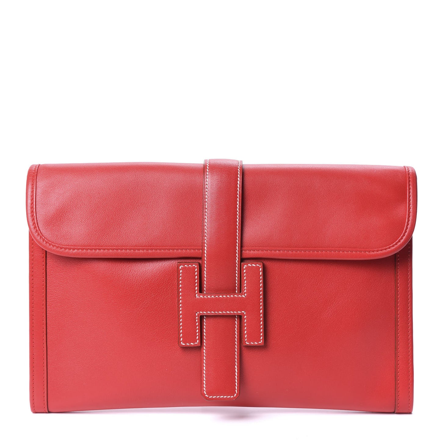 Veau Gulliver Jige PM Clutch Rouge Vif