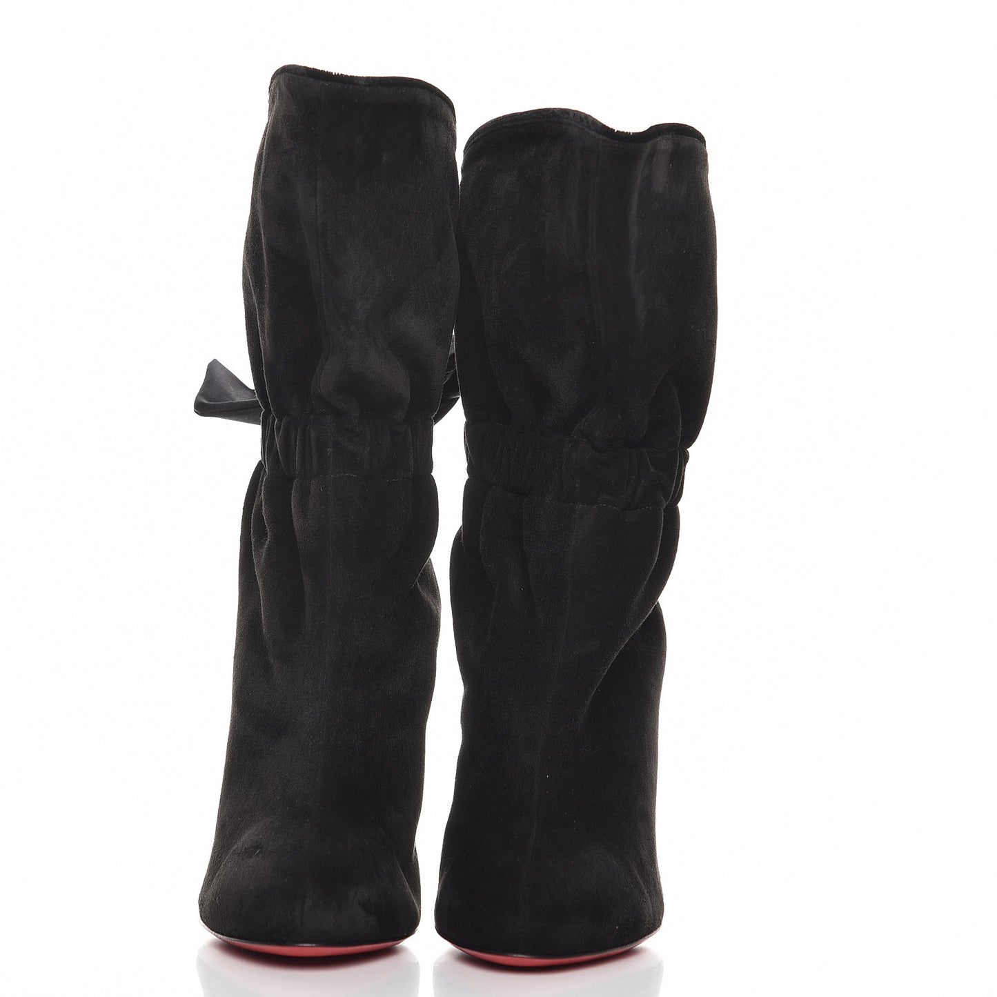 Suede Crepe Satin Velvet Kristofa 100 Booties 39 Black