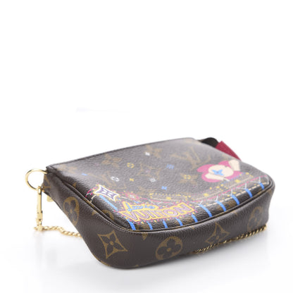 Louis Vuitton Monogram 2020 Christmas Animation Roller Coaster Mini Pochette Accessories Pivoine 3 of 6