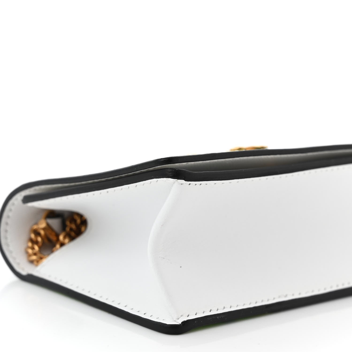 Versace Vitello Jungle Print Mini Virtus Chain Clutch Green White 8 of 10