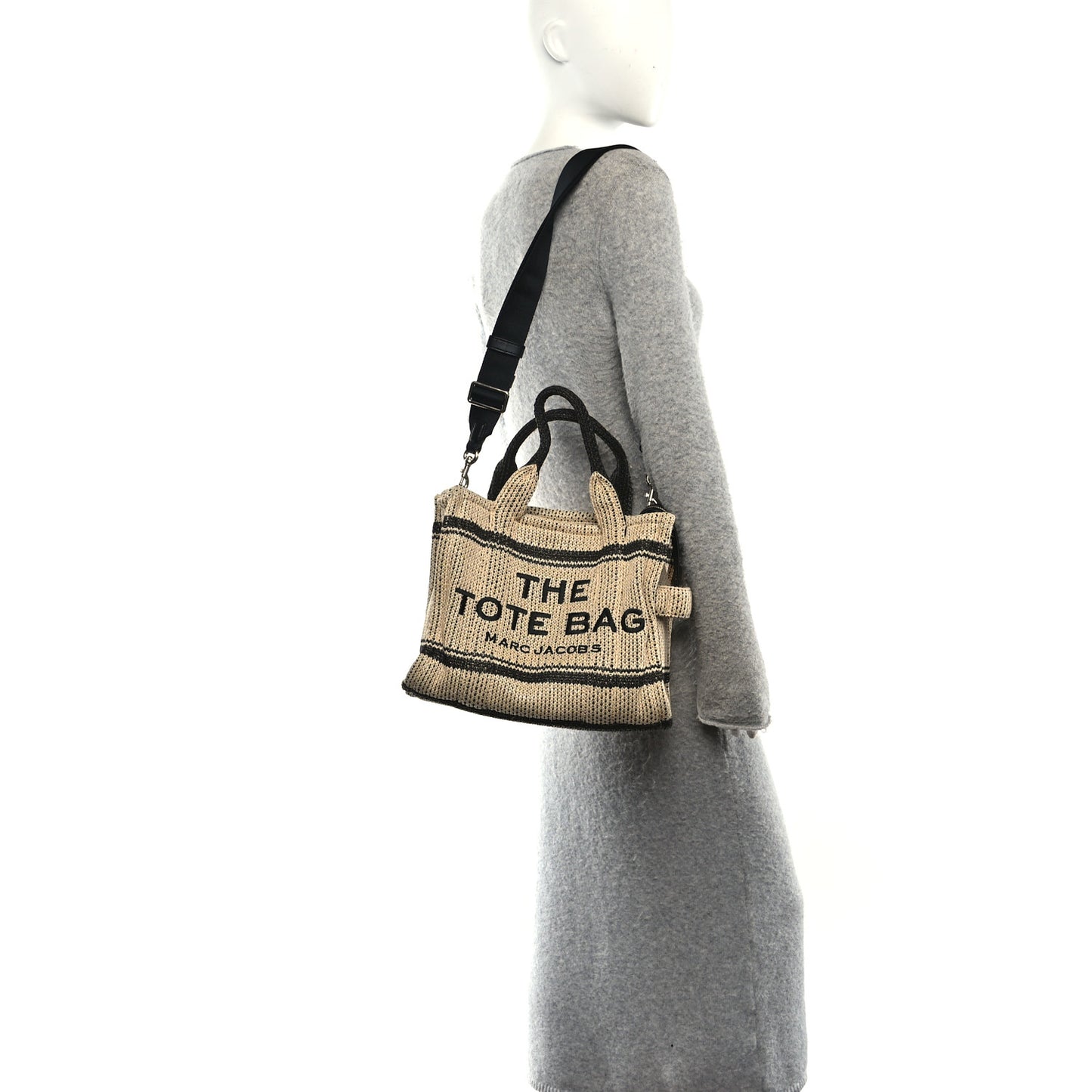 Straw Jacquard Medium The Traveler Tote Bag Natural