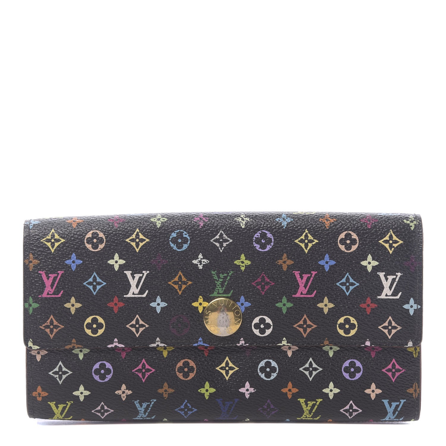 Louis Vuitton Monogram Multicolor Sarah Wallet Black Grenade 1 of 16