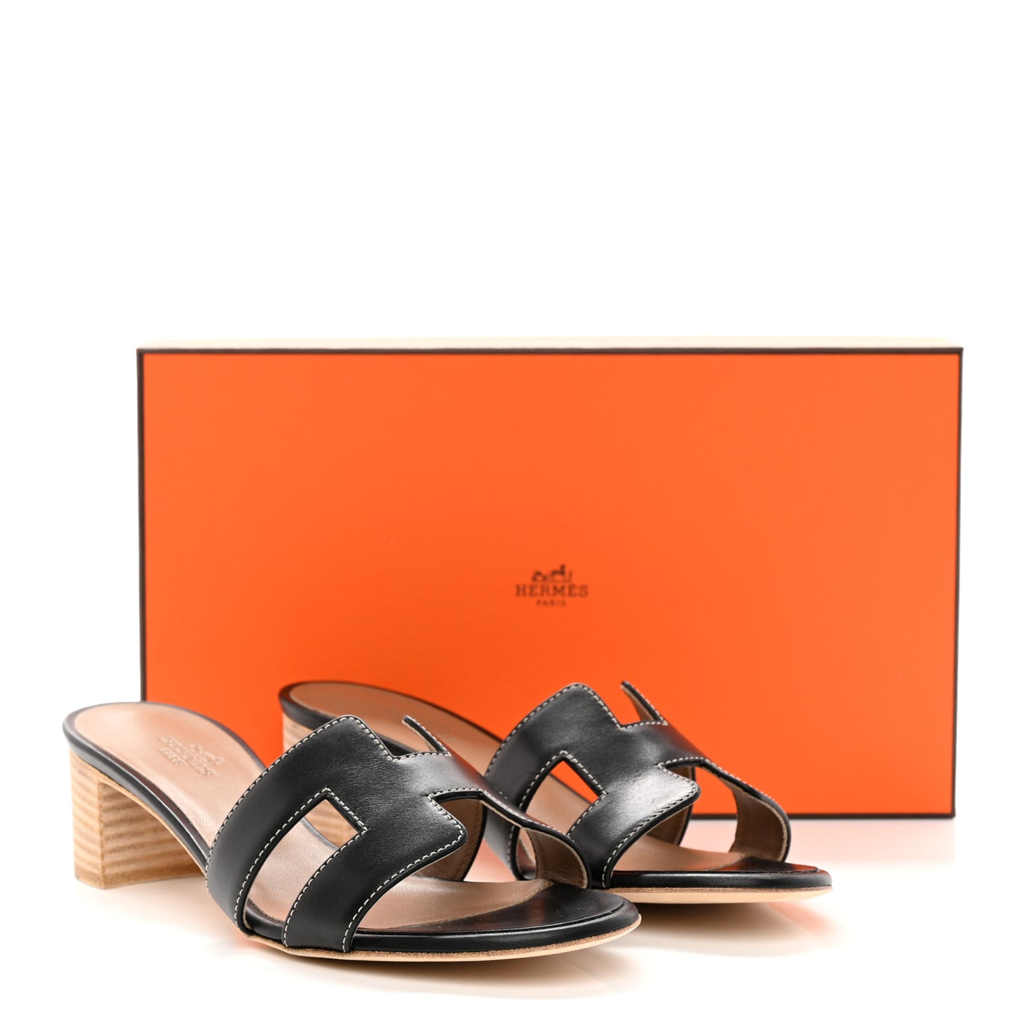 Calfskin Oasis Sandals 37 Black