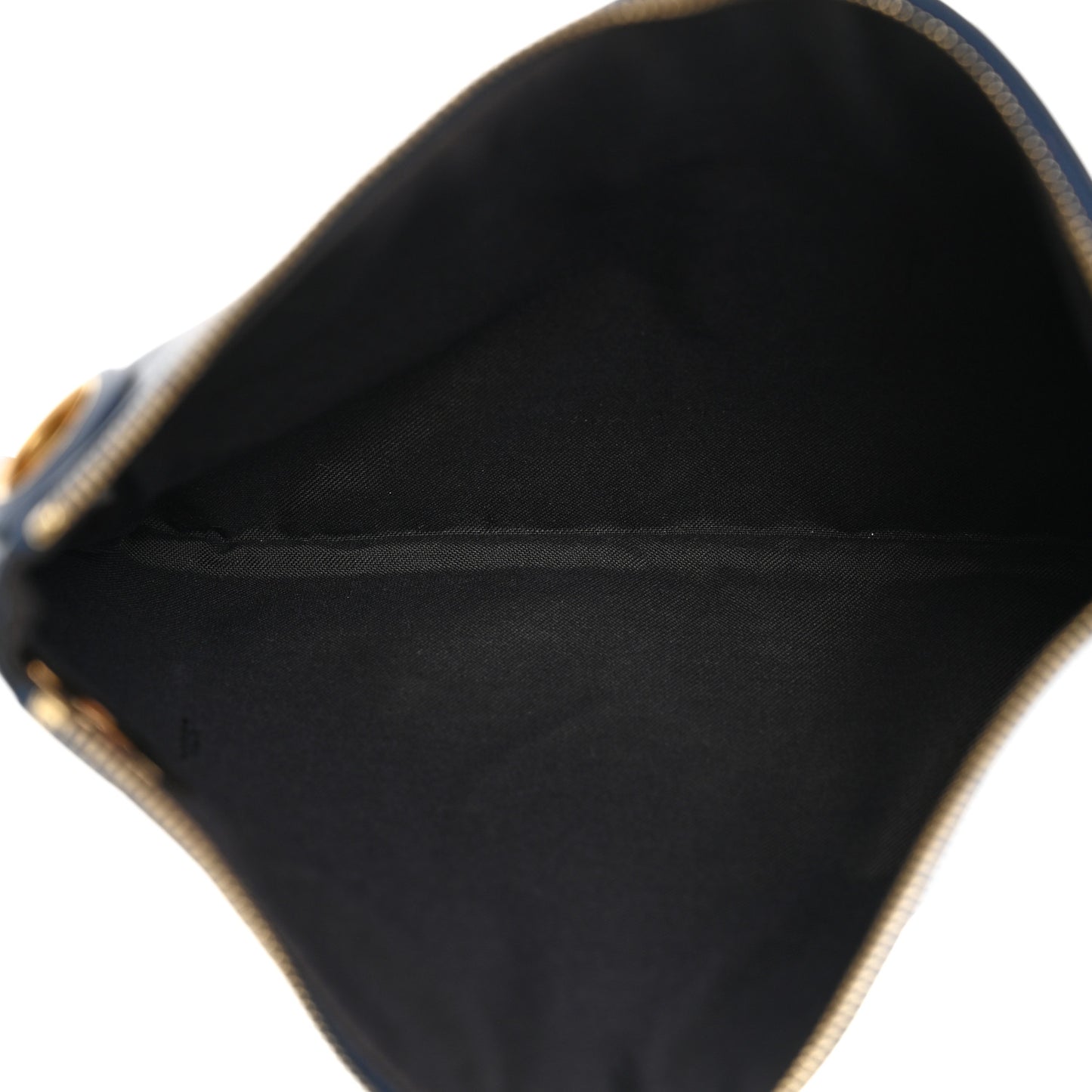 Vitello Century Opaco F is Fendi Tri-Color Triplette Pouch Set Fragola Black Blu Scuro