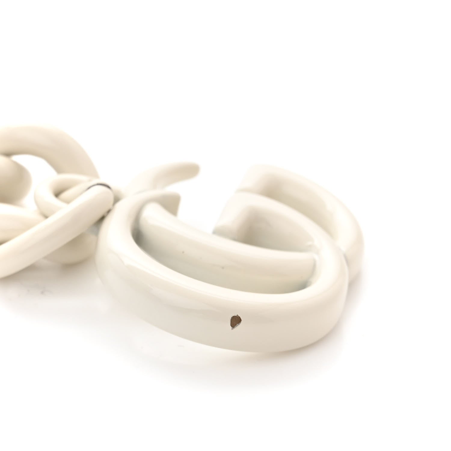 Gucci Calfskin Matelasse Monochrome GG Marmont Chain Belt Bag Mystic White 11 of 11