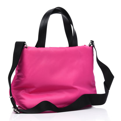 Prada Tessuto Nylon Soft Padded Shopping Tote Fuxia 2 of 5
