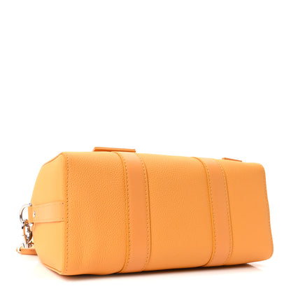 Louis Vuitton Grained Calfskin Aerogram City Keepall Safran Yellow 4 of 9
