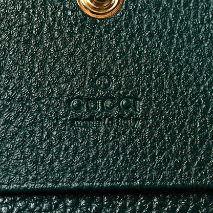 Gucci Grainy Calfskin Zumi Chain Card Case Wallet Vintage Green 7 of 10
