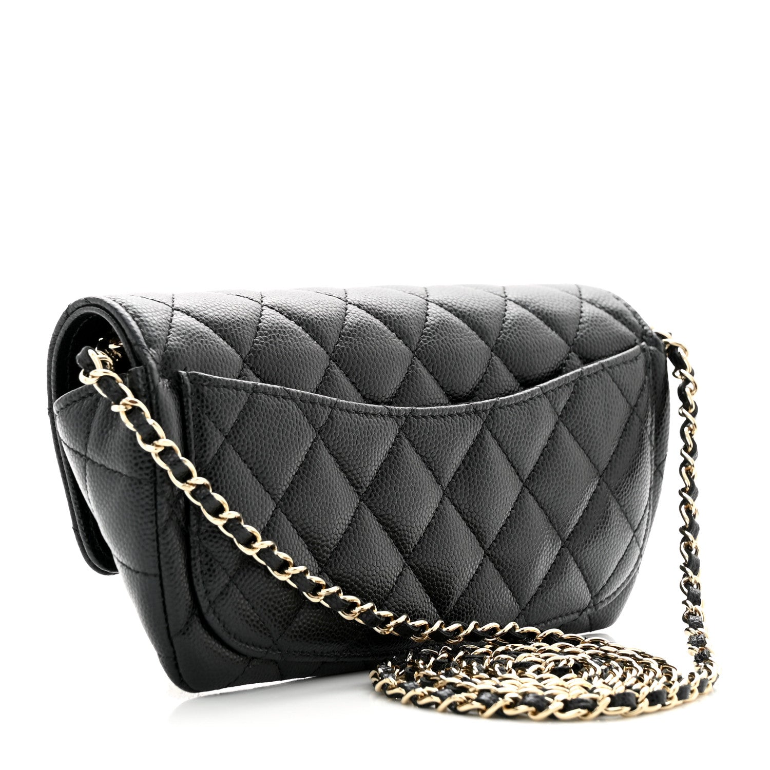 Chanel Caviar Quilted Glasses Case With Chain Black 3 of 12