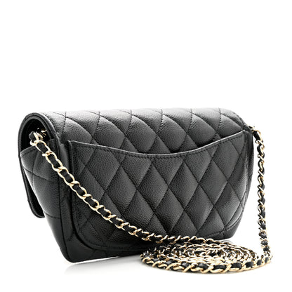 Chanel Caviar Quilted Glasses Case With Chain Black 3 of 12
