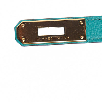 Hermes Taurillon Clemence Kelly Retourne 35 Bleu Paon 13 of 32