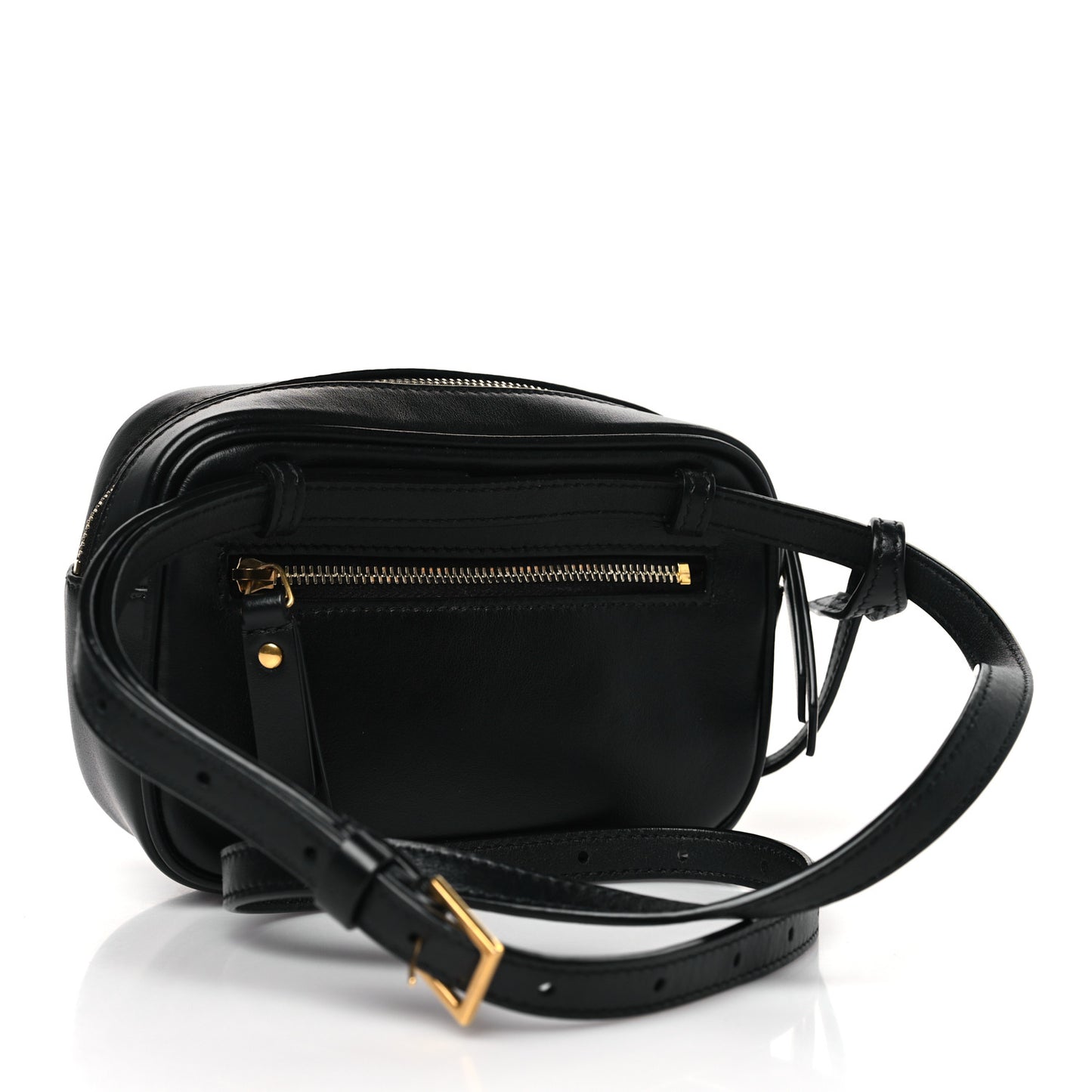 Calfskin Matelasse Monogram Lou Belt Bag Black