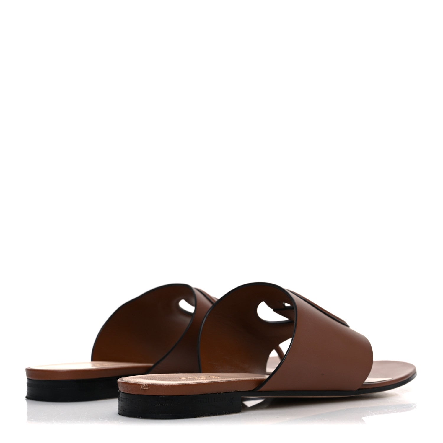 Gucci Sierra Calfskin Interlocking G Cut Out Thong Sandals 39 Cuir 5 of 11