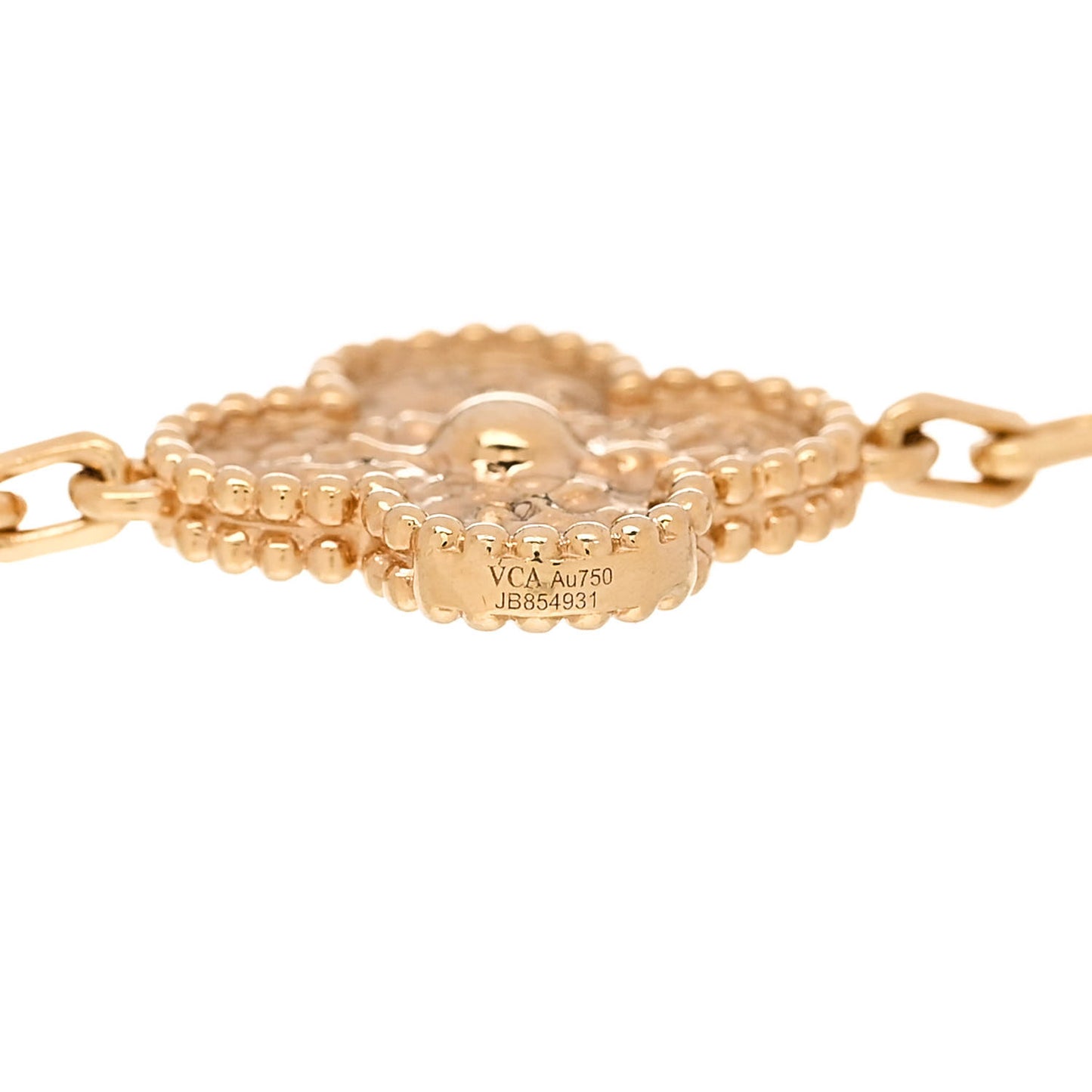 18K Yellow Gold 5 Motifs Vintage Alhambra Bracelet