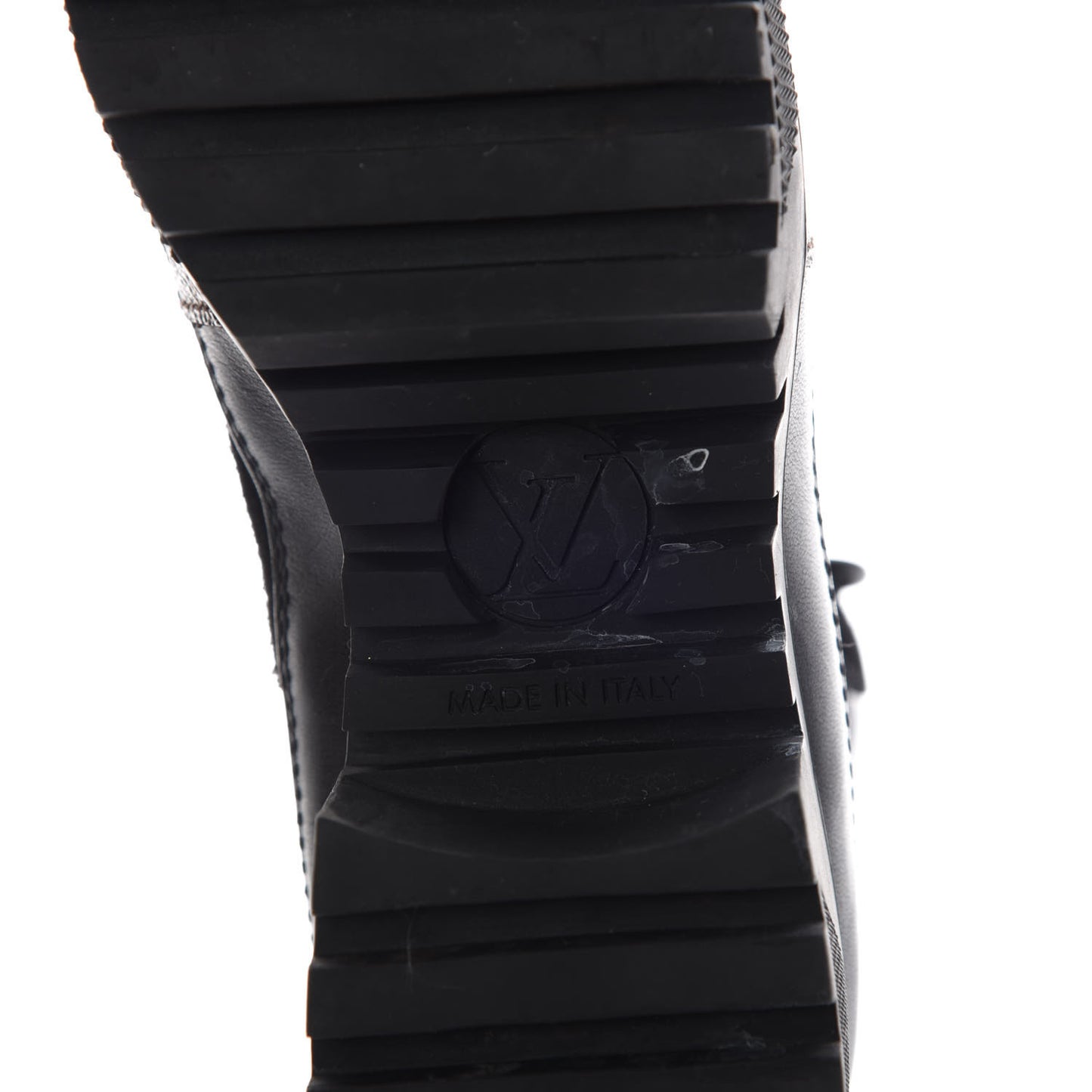 Suede Calfskin Monogram Laureate Platform Desert Boots 36 Black
