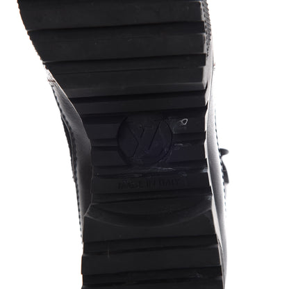Louis Vuitton Suede Calfskin Monogram Laureate Platform Desert Boots 36 Black 5 of 7