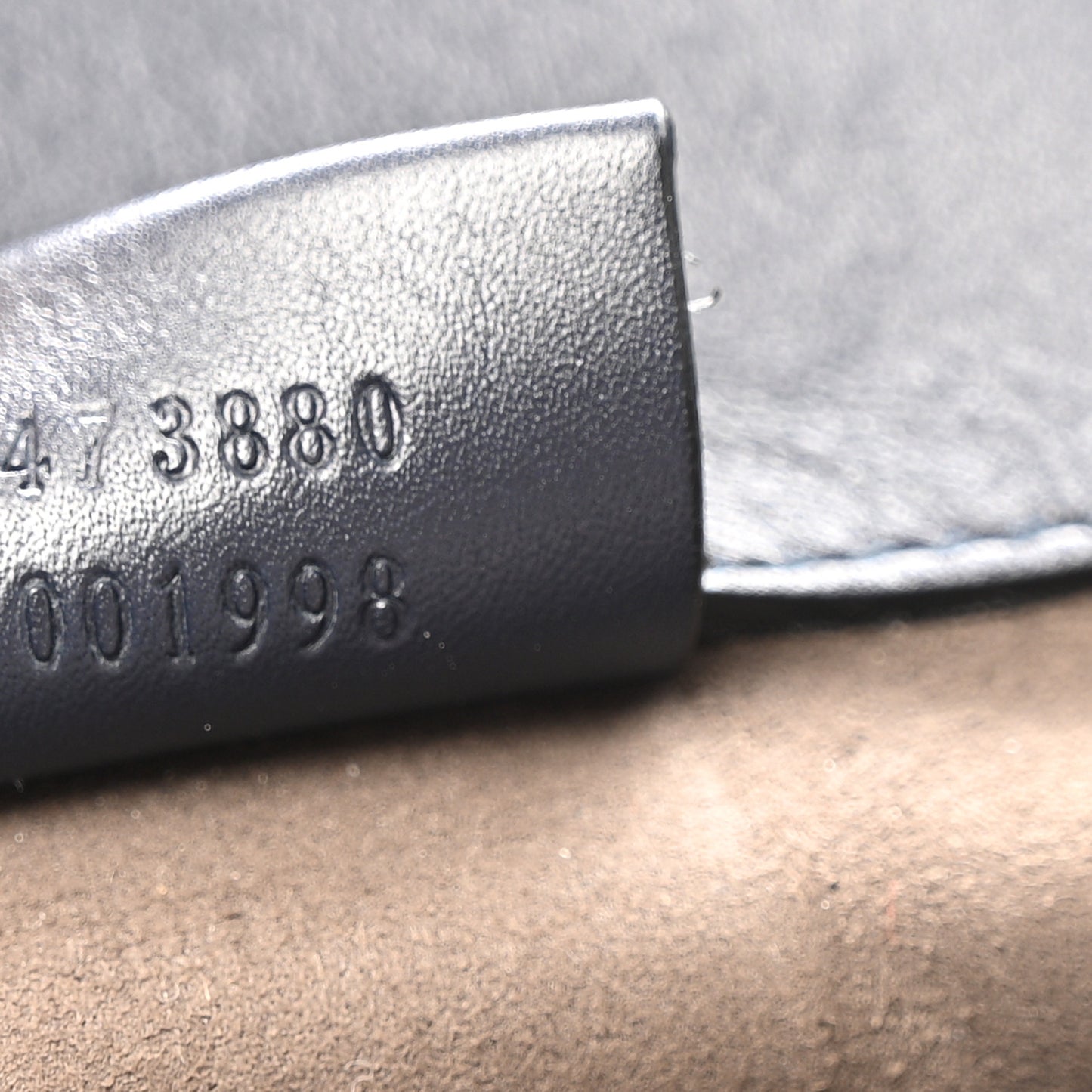 Guccissima Signature Double Buckle Backpack Navy