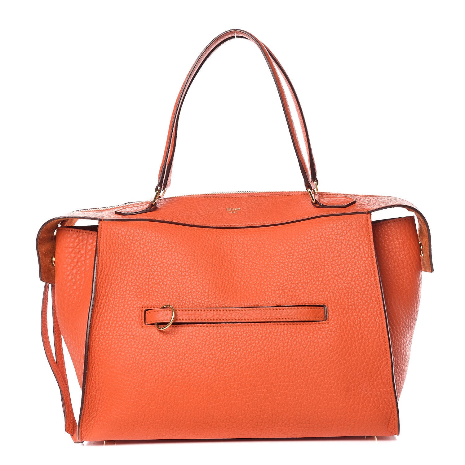 Celine Bullhide Calfskin Small Ring Handbag Burnt Orange 1 of 11