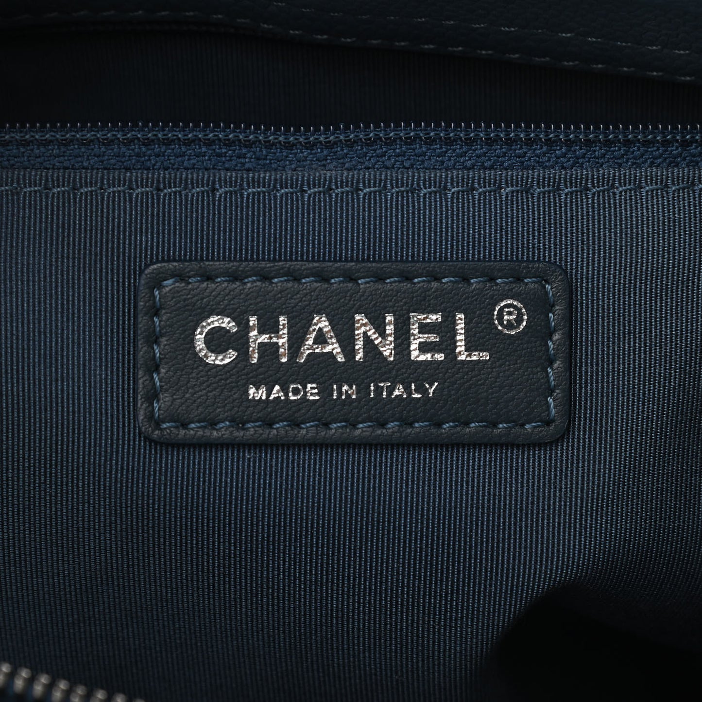 Caviar Quilted Medium Rock In Rome Tote Blue