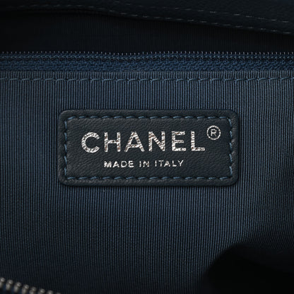 Chanel Caviar Quilted Medium Rock In Rome Tote Blue 8 of 11