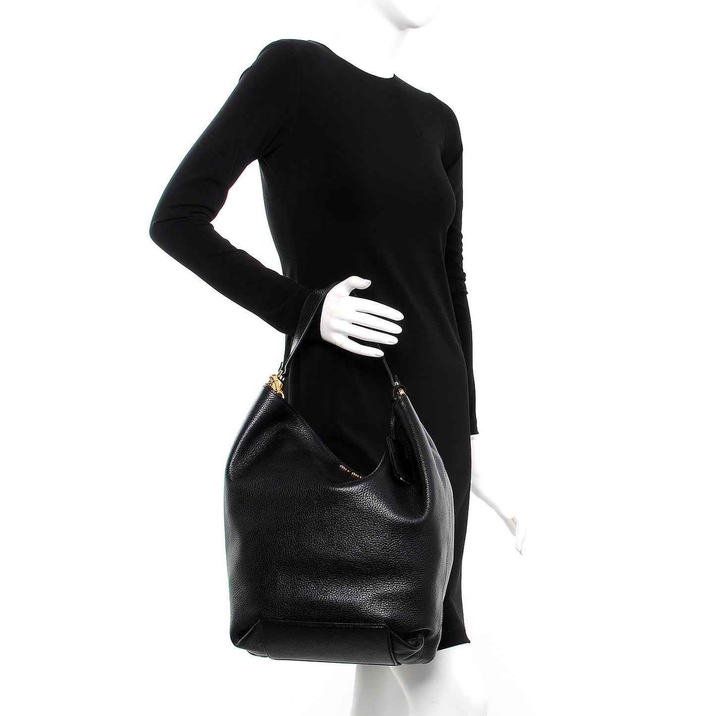 Goatskin Madras Bucket Bag Nero Black Porpora