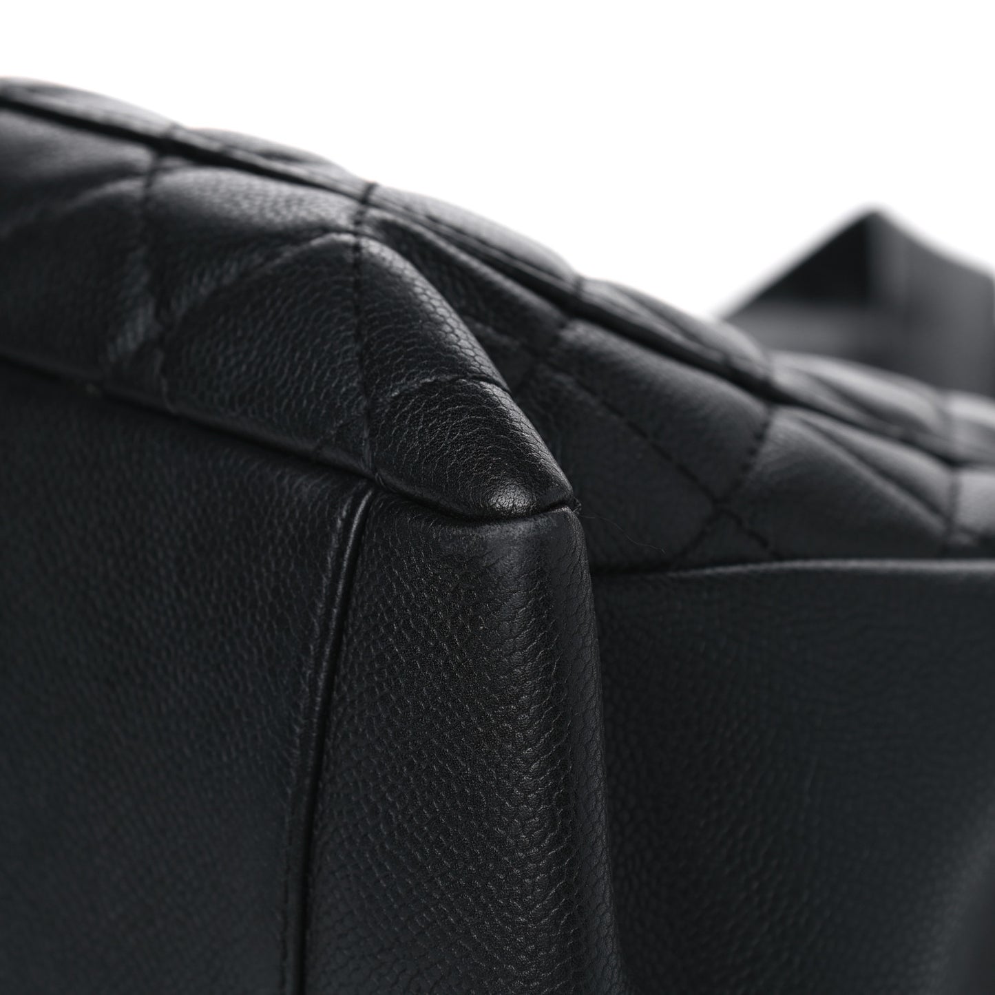 Caviar Quilted Grand Shopping Tote GST Black