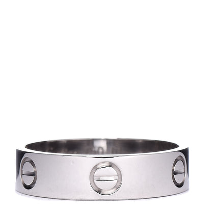 Cartier 18K White Gold 5.5mm LOVE Ring 61 9.5 1 of 6