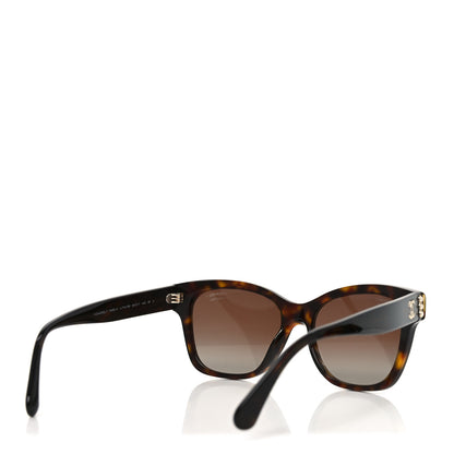 Chanel Acetate Polarized Pearl CC Square Sunglasses 5482-H-A Dark Tortoise 4 of 7