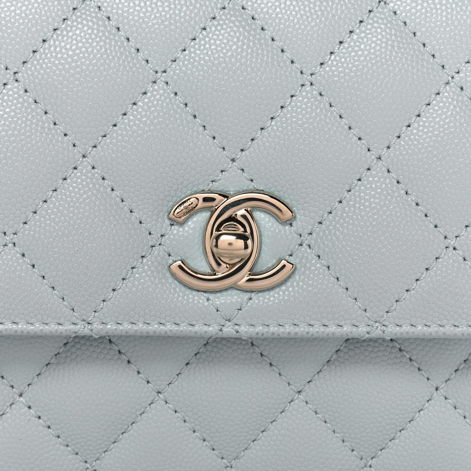 Chanel Caviar Quilted Mini Coco Handle Flap Light Blue 8 of 13