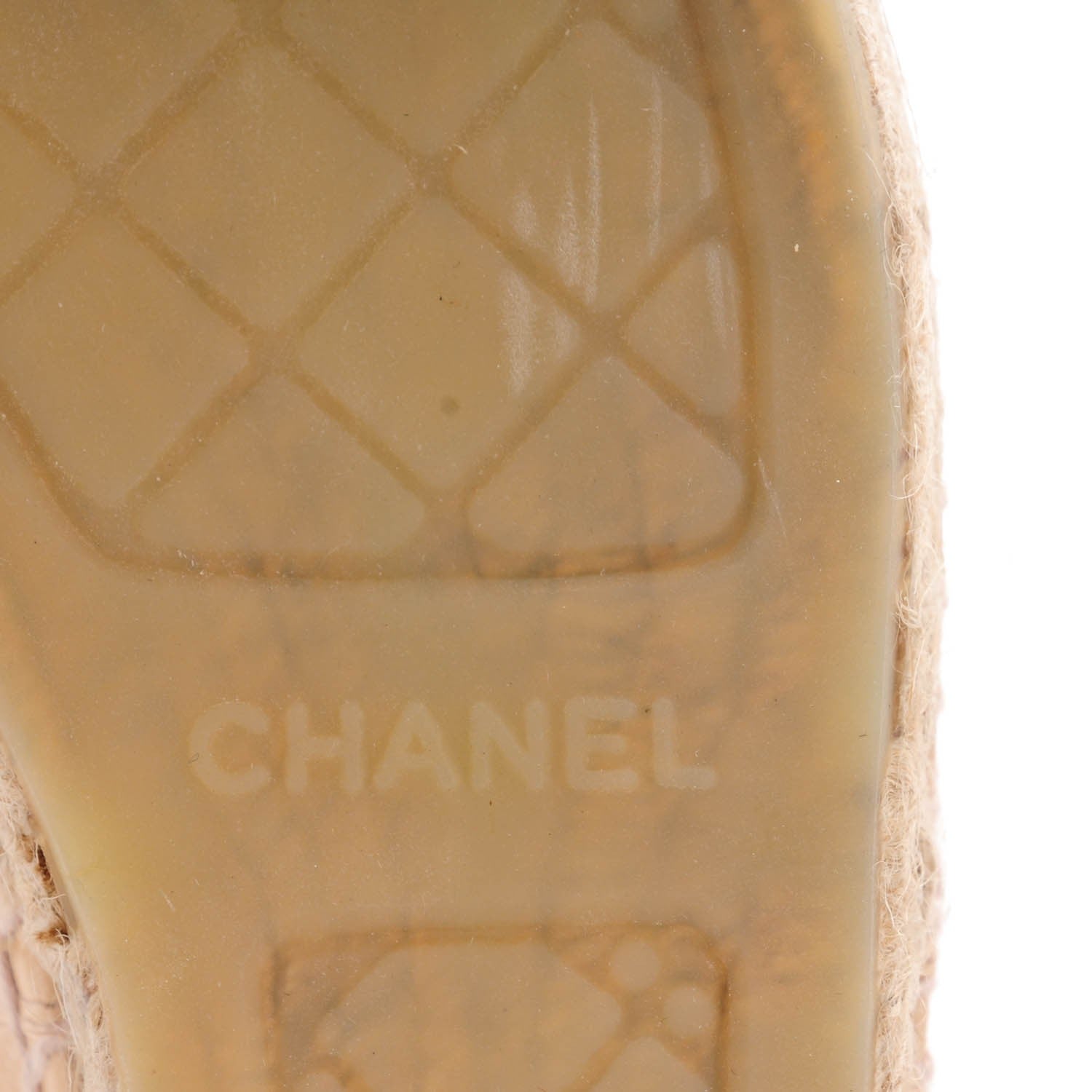 Chanel Lambskin CC Espadrilles 36 Beige Black 8 of 9