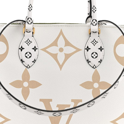 Louis Vuitton Monogram Giant Onthego GM Kaki Beige 7 of 9