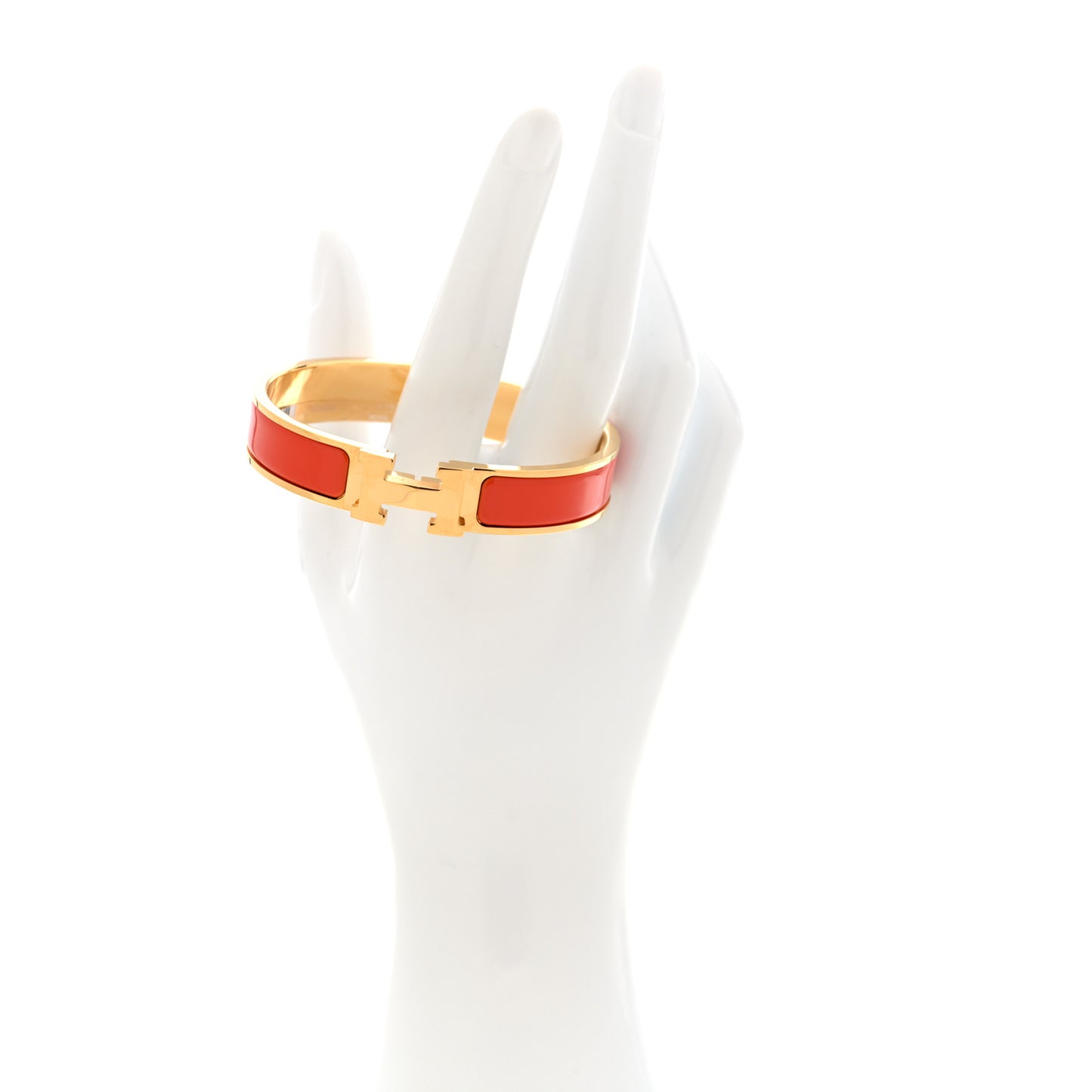 Enamel Narrow Clic Clac H Bracelet PM Orange Fruite