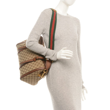 Gucci Monogram Medium Lady Web Boston Bag Beige Cuir 2 of 8