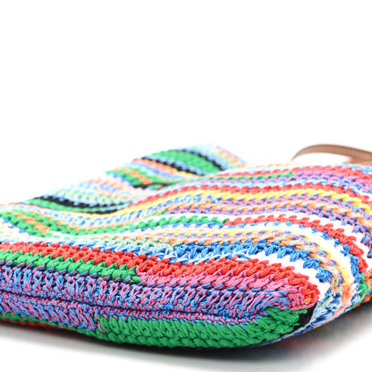 Miu Miu Cotton Crochet Stripe Vertical Tote Bag Multicolor 10 of 10