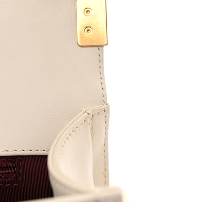 Chanel Caviar Suede Calfskin Chevron New Medium Boy Flap White 11 of 16